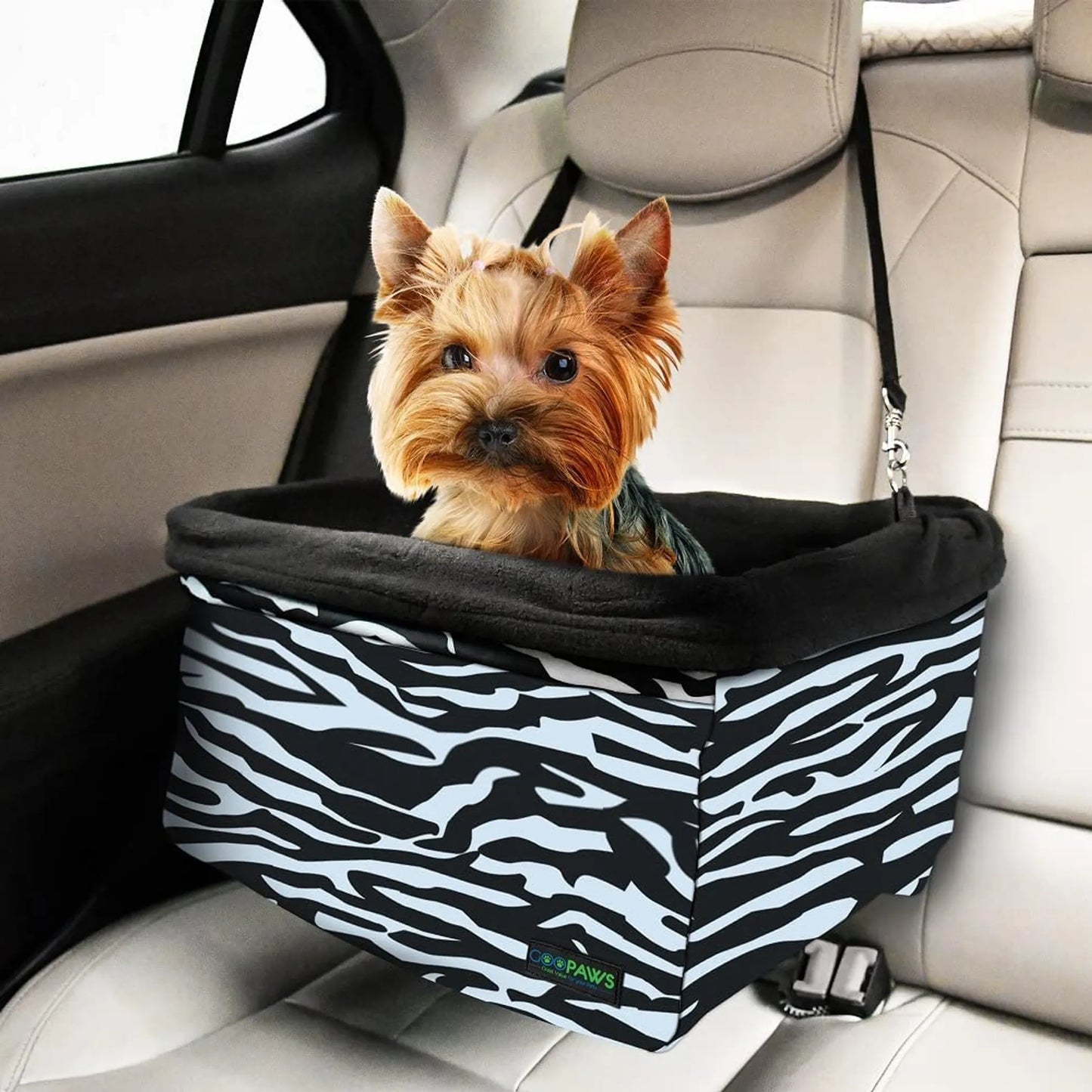 JESPET Dog Car Booster Seat (Up to 24 lbs)