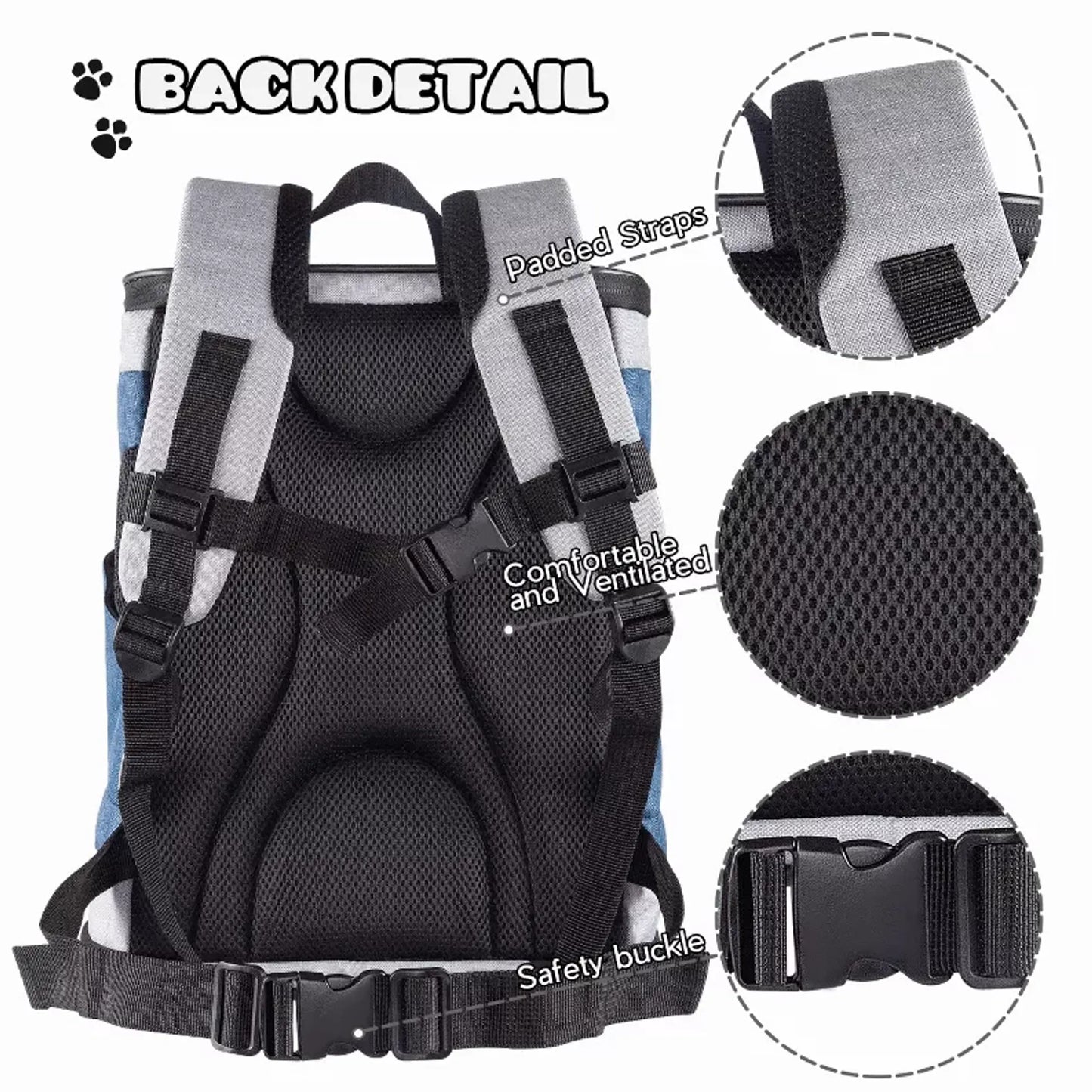 JESPET Pet Backpack Carrier for Small Dogs & Puppies