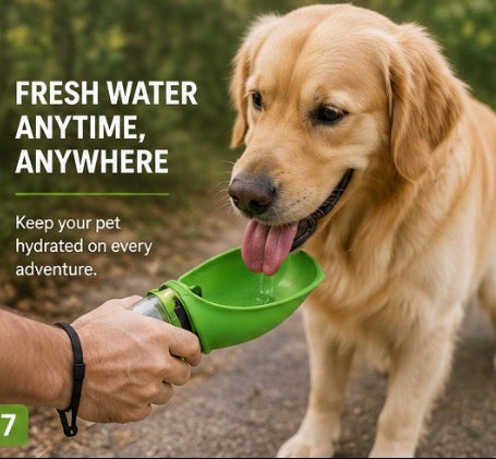 Fold-A-Bowl - Portable Pet Water Bottle and Bowl